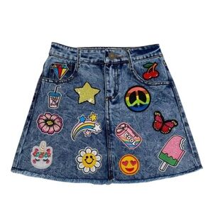 Lola And The Boys - All About The Patch Denim Skirt Size 8
